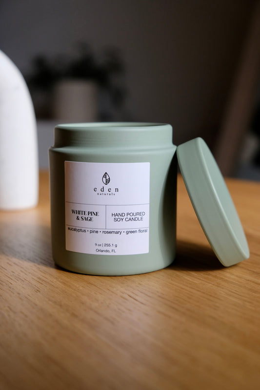 White Pine & Sage Soy Candle